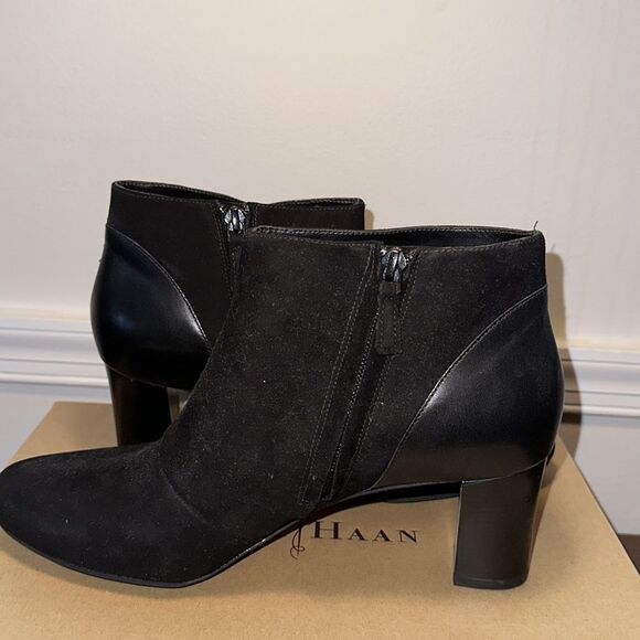 Women’s Cole Haan Miriam Short Boot Black Suede, Size 10, New in Box - Picture 3 of 10